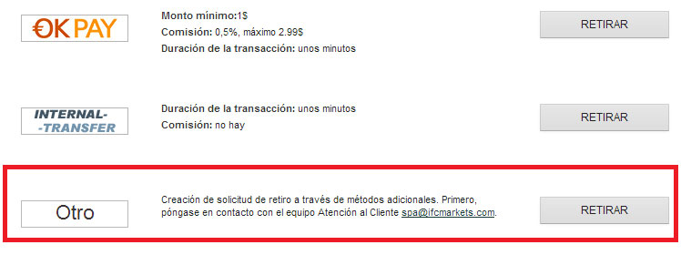Retirar dinero de forex